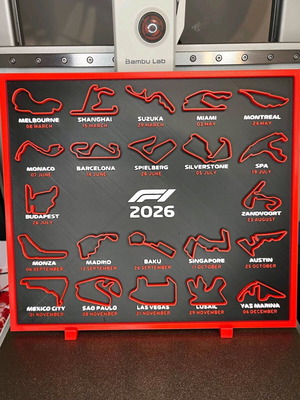 F1 2026 Calendar συλλεκτικό 3D printed διακοσμητικό καινούργιο