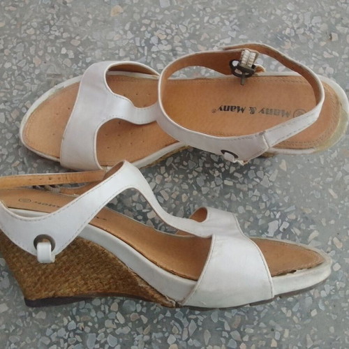 Espadrille sandals used white size 40