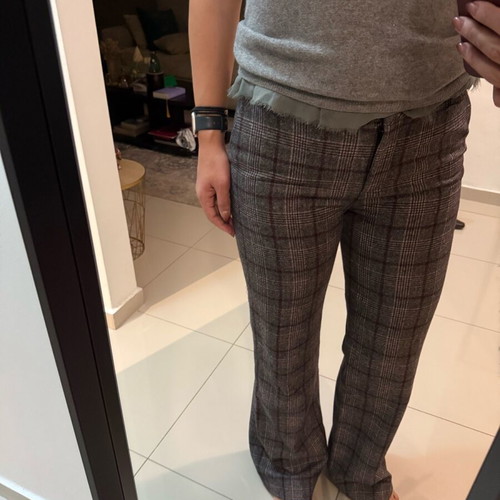 ZINI Boutique plaid pants used, size 42, with wool