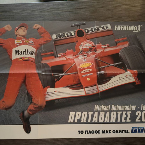 Michael Schumacher Formula 1 Posters and 2001 German Magazine like new