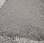 Grey blouse S/M like new with grey rhinestones