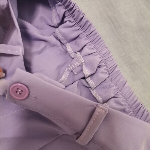 Lilac pants like new, airy high-waisted