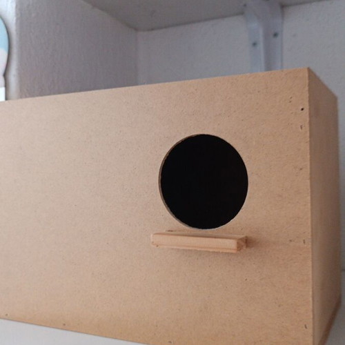 Wooden breeding bird nest