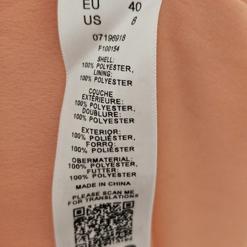 ASOS peach satin dress, size L, without belt