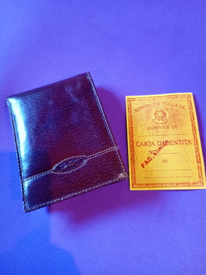 Men's leather wallet brown new with Italian style VERA PELLA