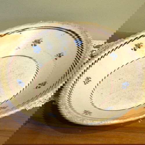 Αντικέ κεραμικό πιάτο από την Απουλία τέλους 19ου αιώνα μεταχειρισμένο