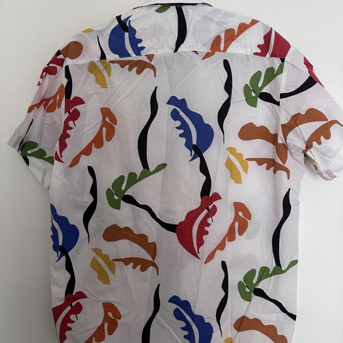 Short Sleeve Shirt Me Then Athens size L like new, white and blue