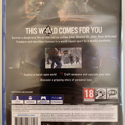 Days Gone PS4 & PS5 Remastered edition new, sealed