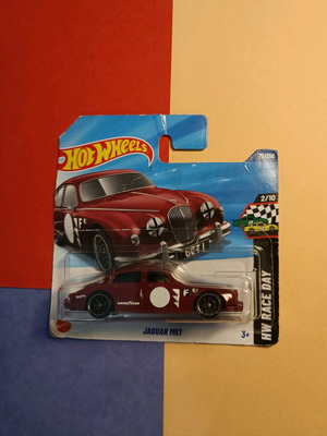 Hot Wheels Jaguar MK1 Burgundy Like New with Racing Decals