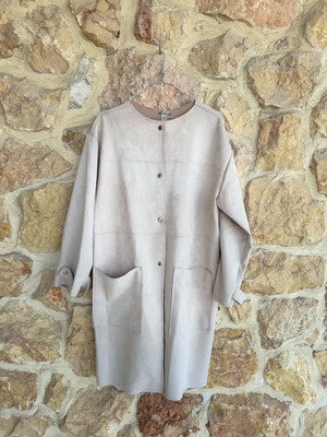 Zara Suede Look Long Coat like new, beige