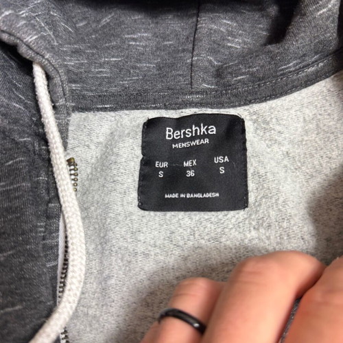 Bershka hoodie jacket size S like new gray