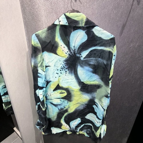 Palma floral shirt like new, turquoise and green
