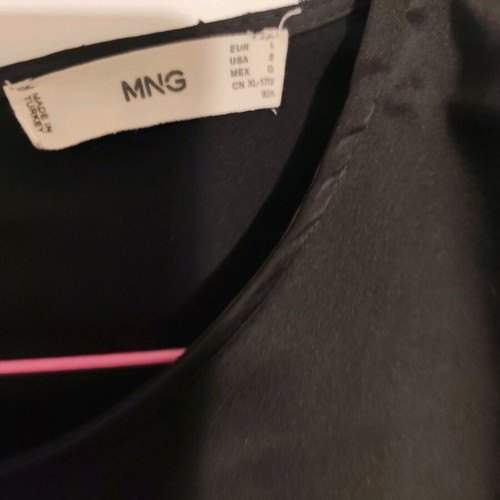 Black satin blouse with shoulder pads used Zara size L