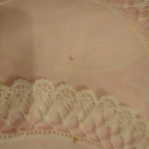 Organza coasters used with handmade lace, set of 4, 1950s
