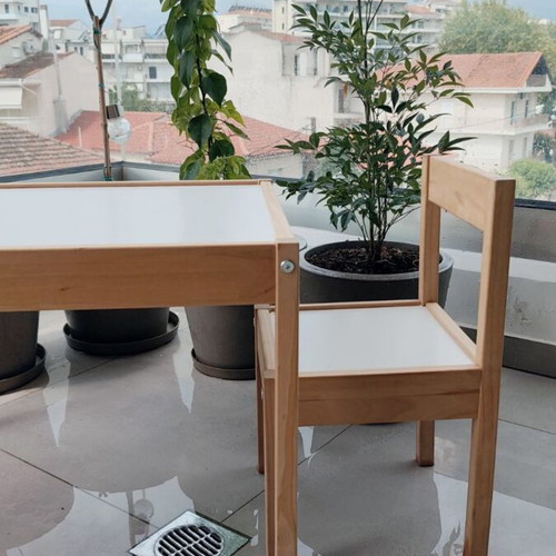 IKEA children's set LAAT and MAMMUT with table, chair and yellow stool