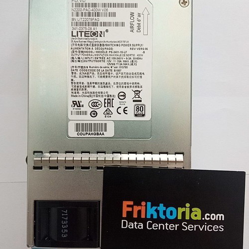 Cisco 400W Silver Power Supply N2200-PAC 341-0375 Front-to-Back Airflow