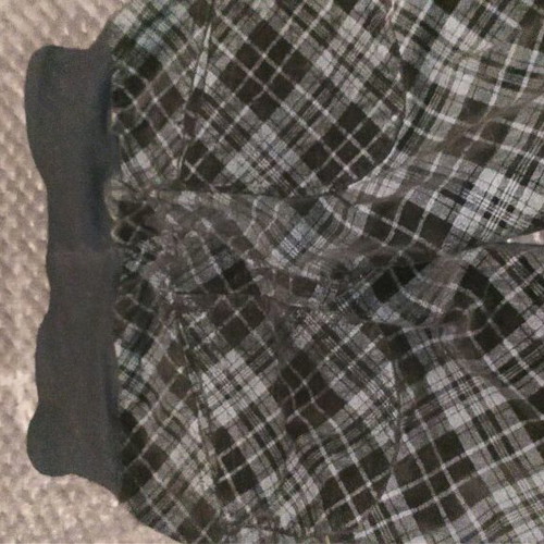Wide plaid corduroy pants used, size S, Salina