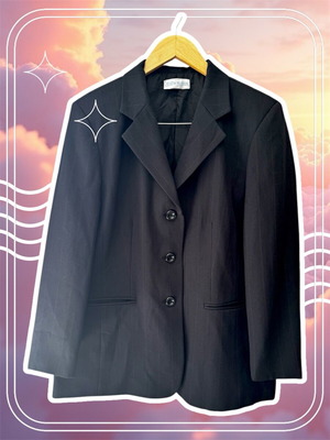Black striped jacket like new, size M