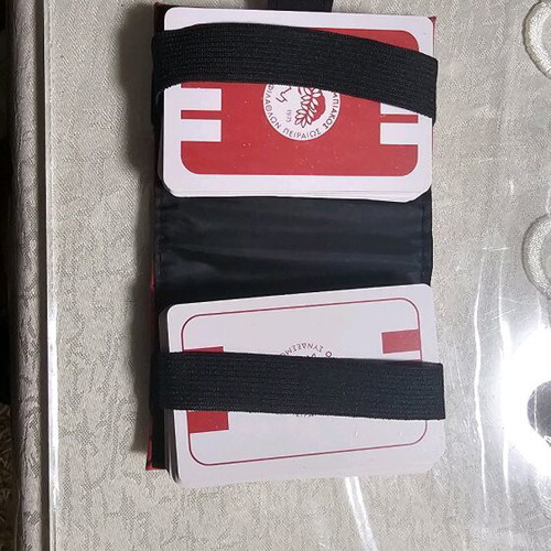 Olympiacos playing cards used, set of 2 decks with case
