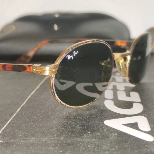 Bausch Lomb Ray Ban Oval Vintage Sunglasses with Tortoise Frame