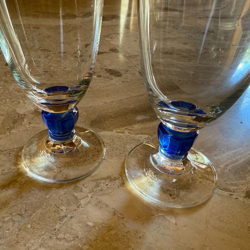 Bohemia crystal glass set like new, 12 water and 12 wine glasses