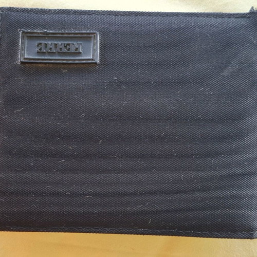Gianfranco Ferre men's wallet, black, fabric and leather