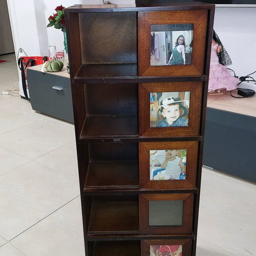 Wooden vintage CD cabinet like new, 84×18×34 cm