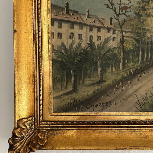 Vintage acrylic painting on canvas, like new