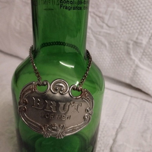 Faberge Brut men's lotion spray bottle used, collectible