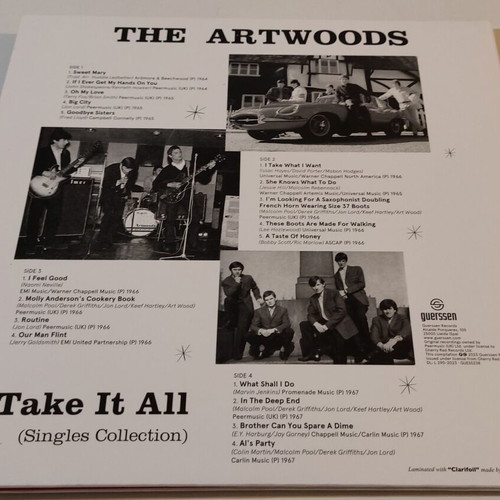 LP I Take It All (Singles Collection) The Artwoods new, rock
