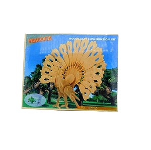 Πάζλ ξύλινο τρισδιάστατο Παγώνι 3D Peacock Anelixi