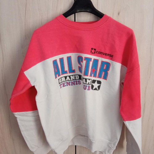Vintage Converse All-Star sweatshirt used, sizes L and M, white-red