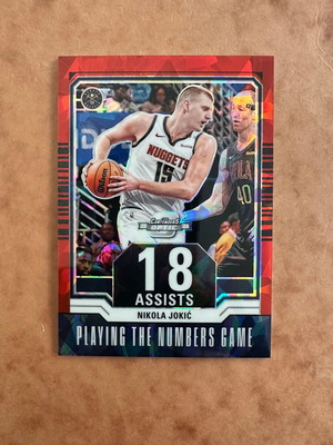 Αριθμημένη Κάρτα Nikola Jokic 2023-24 Contenders Optic Red Cracked Ice