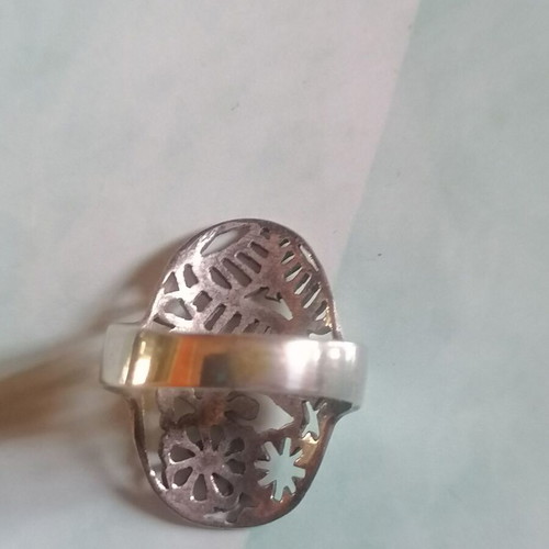 Silver 925 ring flowers new no 51 (US 6)