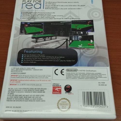 WSC Real 09 Wii game like new
