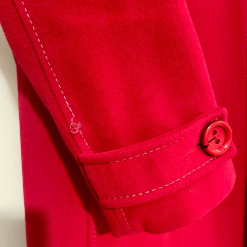 Figure red women's coat like new, medium size XL