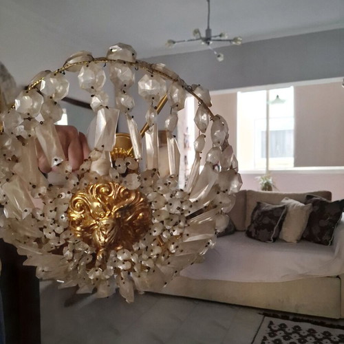 Original brass ceiling light like new