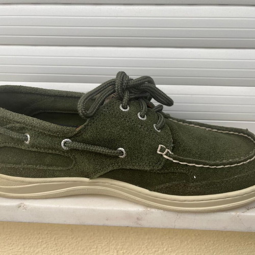 Sebago Scotty shoes like new, dark green suede, size 43