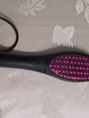 Electric hair straightening and styling brush, like new