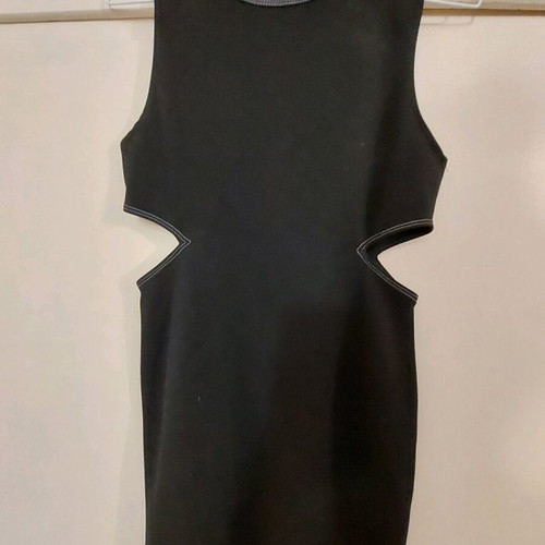 Black Zara dress with cutouts at waist like new, size M