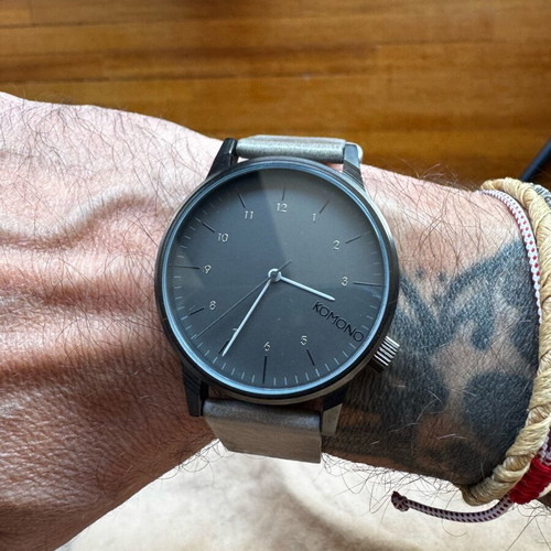 Komono Winston wristwatch men's new, gray