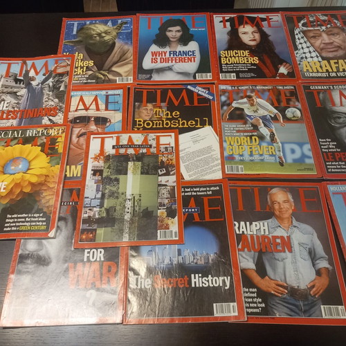 Time magazines used, American edition 15 issues 2002