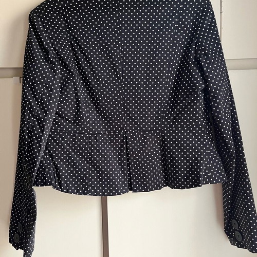 Polka Dot Short Jacket Raxevsky like new, black with blue lining