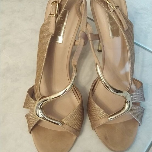 Exe gold high heel sandals size 38.5-39