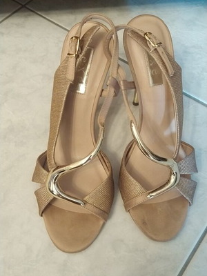 Exe gold high heel sandals size 38.5-39