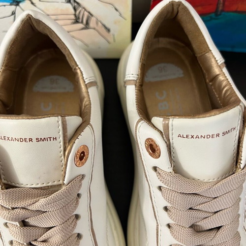 Alexander Smith women's leather sneakers used, white, size 36