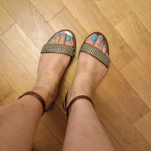 Feng Shoe sandals like new, beige and brown, size 38