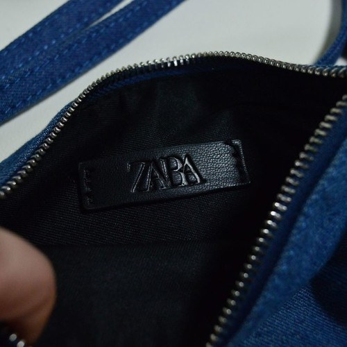 Denim shoulder bag Zara new with long strap