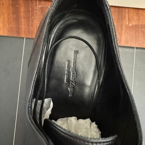Ermenegildo Zegna black leather shoes size 46 US 12 like new