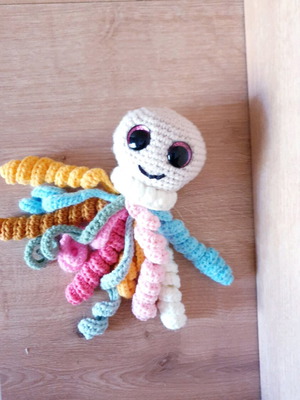 Amigurumi jellyfish doll colorful knitted handmade new
